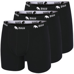 Boxer da uomo Zulu Merino 160 6in 3-pack nero black