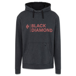 Felpa da uomo Black Diamond Stacked Logo Hoody nero Black Heather