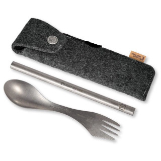 Posate Light My Fire Spork´n Straw Kit Titanium argento