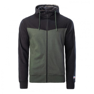 Felpa da uomo Hi-Tec Sabarin verde/nero Deep Forest/Black