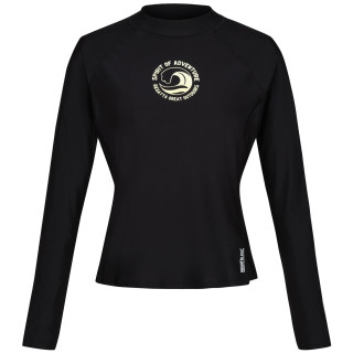 Maglietta da donna Regatta Wmn L/S Rash Vest nero Black