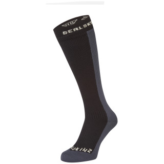 Calzini impermeabili SealSkinz Worstead nero/grigio Black