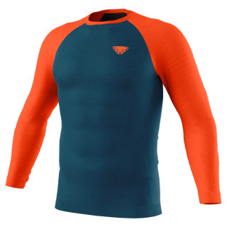 Maglietta funzionale da uomo Dynafit Tour Light Merino M L/S Tee blu/arancio Dawn/