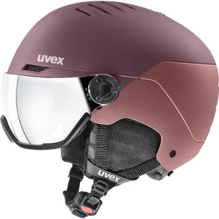 Casco da sci Uvex Wanted Visor viola bramble - antique rose mat