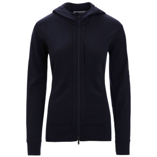 Felpa da donna Icebreaker W Quantum III LS Zip Hood nero Black