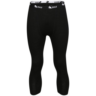 Pantaloni termici da uomo a 3/4 Zulu Merino 160 nero Black