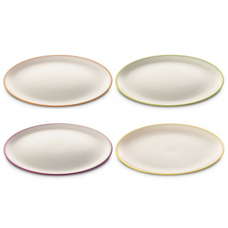 Set di piatti Omada SANALIVING DinnerPlate Set 4x Plate 24xh2cm bianco