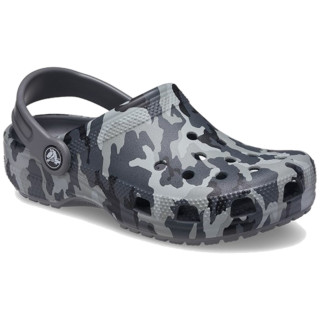 Pantofole per bambini Crocs Classic Camo Clog K nero/grigio Black/Grey