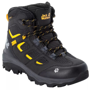 Scarpe da bambino Jack Wolfskin Vojo Texapore Mid K nero/giallo black / burly yellow