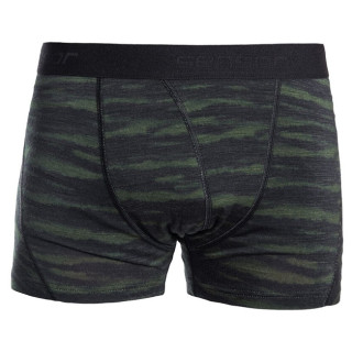 Boxer sportivi da uomo Sensor Merino Impress nero/verde black/batik