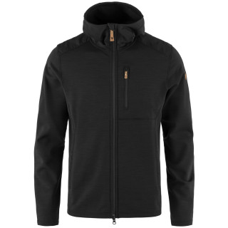 Felpa da uomo Fjällräven Keb Fleece Hoodie nero Black