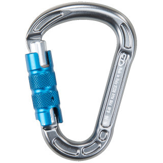 Moschettone Climbing Technology Concept TG argento/blu GrayAnodizedBlueScrew