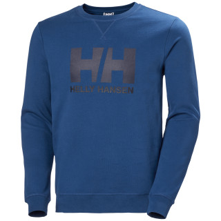 Felpa da uomo Helly Hansen Hh Logo Crew Sweat blu 606 Deep Fjord