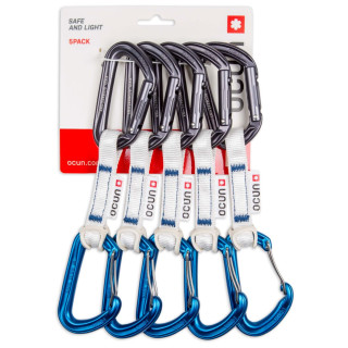 Set express Ocún Hawk Qd Combi Bio-Dyn-Ring 15 mm 10 cm 5-Pack blu/grigio Blue