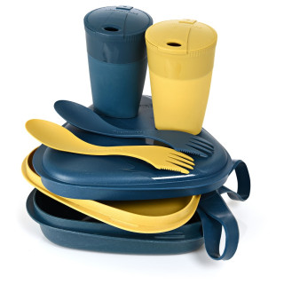 Set di stoviglie Light My Fire Pack'n EatKit blu/giallo Mustyyellow/Hazyblue