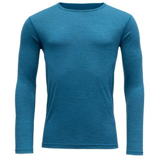 Maglietta da uomo Devold Breeze Man Shirt long sleeve blu BlueMelange