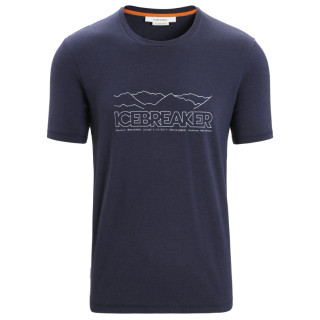 Maglietta da uomo Icebreaker Central Classic SS Tee Icebreaker Story blu Midnight Navy