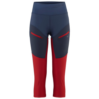 Leggings 3/4 da donna Kari Traa Ane Hiking Capri blu/rosso Marin