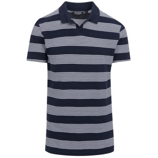 Maglietta da uomo Regatta Tempete blu Navy/WhitStr