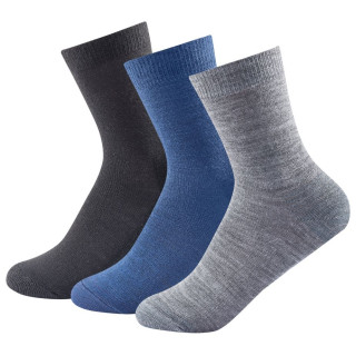 Calze Devold Daily Light Sock 3PK nero/blu IndigoMix