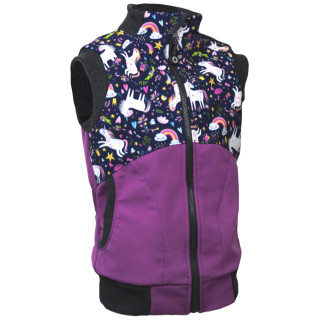 Gilet per bambini Unuo Softshell Play viola