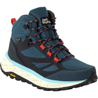 Scarpe da trekking da donna Jack Wolfskin Terraventure Texapore Mid W blu blue / coral