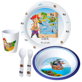 Set di piatti per bambini Brunner Jack 3+ bianco