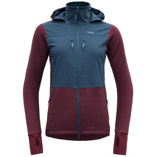 Giacca softshell da donna Devold Herøy Hybrid Merino Jkt Wmn rosso/blu Beetroot/Flood