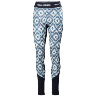 Leggings da donna Helly Hansen W Lifa Merino Midw Gra Pant blu scuro Navy Star Pixel