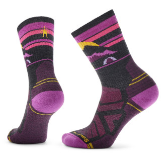 Calzini da donna Smartwool W Hike Light Cushion Mountain Moon Crew nero/rosa Charcoal