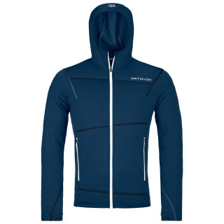 Felpa funzionale da uomo Ortovox Fleece Light Hoody M blu scuro deep ocean