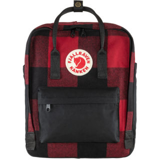 Zaino Fjällräven Kånken Re-Wool nero/rosso Redblack