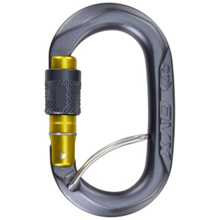 Moschettone Climbing Technology OVX SGL nero/giallo anthracite/mustard