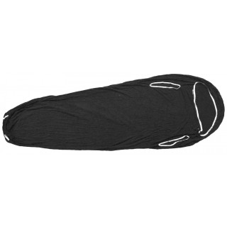 Sacco lenzuolo Warmpeace Merino Capilar Inlet 180 cm nero Black