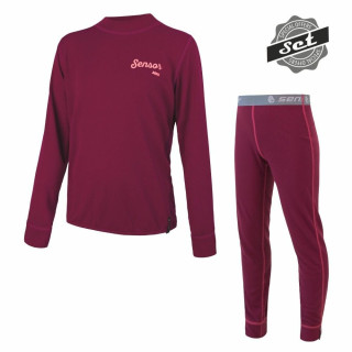 Set sportivo per bambini Sensor Double Face Set Logo bordeaux Lilla