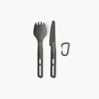 Set di posate Sea to Summit Frontier UL Cutlery Set 2 Piece grigio Aluminium Hard Anodised Grey