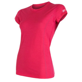 Maglietta da donna Sensor Merino Wool Active kr.r. rosa Magenta