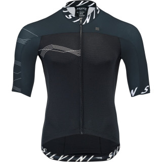 Maglia da ciclismo da uomo Silvini Stelvio nero/bianco Blackwhite