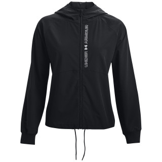 Giacca da donna Under Armour Woven FZ Jacket nero Black / Black / White