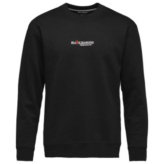 Felpa da uomo Black Diamond M Heritage Wordmark Crewneck nero Black (0002)