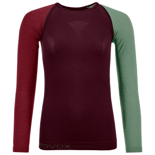 Maglietta sportiva da donna Ortovox 120 Comp Light Long Sleeve W rosso DarkWine