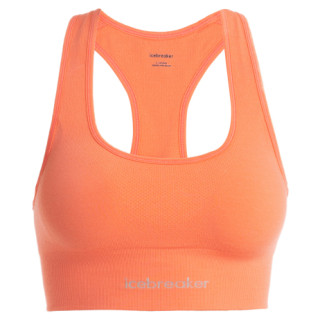 Reggiseno sportivo Icebreaker Women Merino Seamless Active Bra arancione Tang