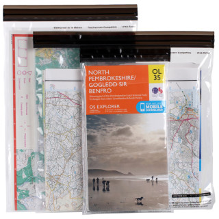 Portadocumenti LifeVenture DriStore LocTop Bags, For Maps grigio