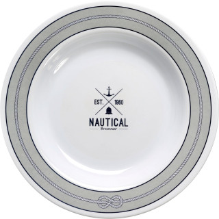 Piatto Brunner Deep plate white grigio/bianco