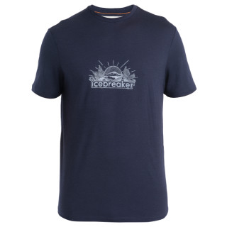 Maglietta da uomo Icebreaker Men Merino 150 Tech Lite III SS Tee IB Grown Naturally blu scuro Midnight Navy