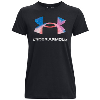 Maglietta da donna Under Armour W SPORTSTYLE LOGO SS nero/bianco Black / / White