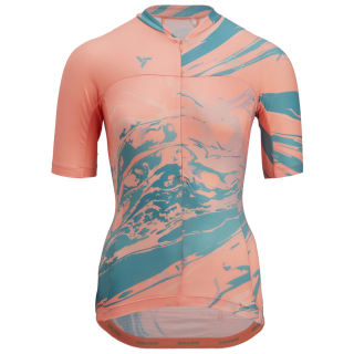 Maglia da ciclismo per donna Silvini Catirina rosa/verde coral-green