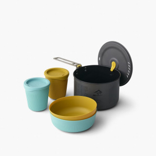 Set di stoviglie Sea to Summit Frontier UL One Pot Cook Set 2P 5 Piece blu/giallo