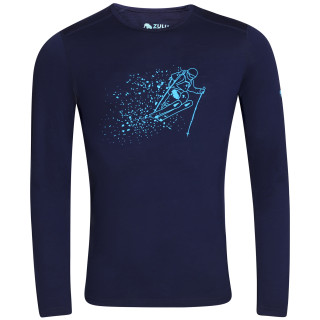 Maglietta da uomo Zulu Merino Skier 160 Long blu Navy