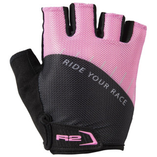 Guanti da ciclismo R2 Vouk nero/rosa